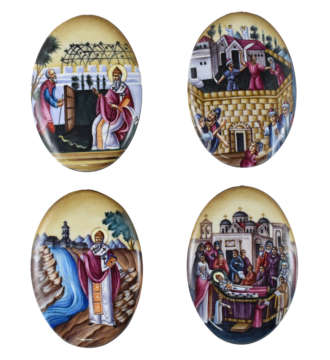 Набор икон с росписью по эмали 0659