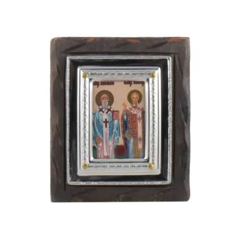 Деревянная икона со Святыми Спиридоном и Николаем 805