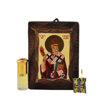 Εικόνα Ξύλινη Άγιος Σπυρίδων 715 | Επίσημο Eshop Ι. Ν. Αγίου Σπυρίδωνος​