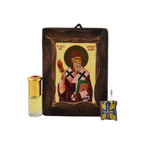 Εικόνα Ξύλινη Άγιος Σπυρίδων 715 | Επίσημο Eshop Ι. Ν. Αγίου Σπυρίδωνος​