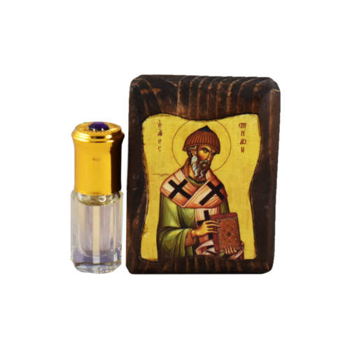 Маленькая деревянная икона Святого Спиридона 0037