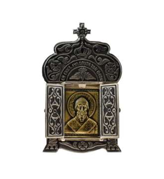 Настольная металлическая икона Святого Спиридона 1333