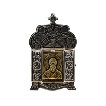 Настольная металлическая икона Святого Спиридона 1333