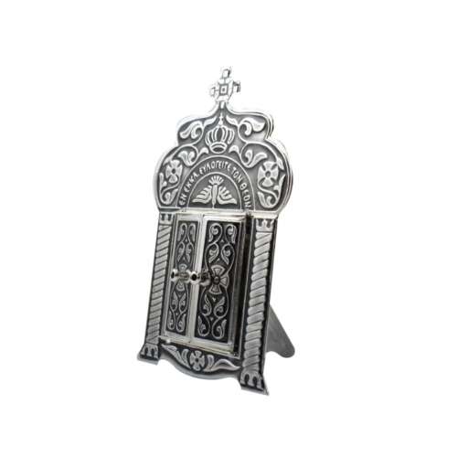 Настольная металлическая икона Святого Спиридона — Закрытая