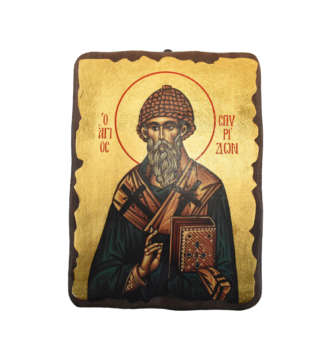 Εικόνα Ξύλινη Αγίου Σπυρίδωνα 109 | Επίσημο Eshop Ι. Ν. Αγίου Σπυρίδωνος​