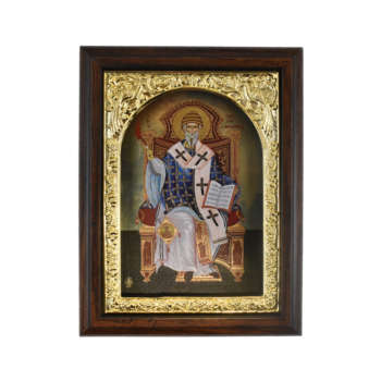 3D икона Святого Спиридона с позолотой 1171