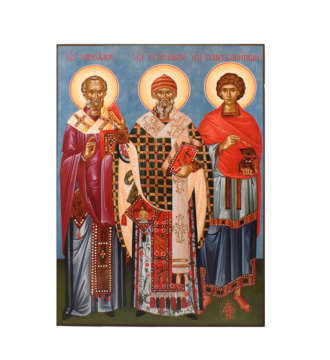 Εικόνα Αγίοι Σπυρίδων, Παντελεήμων και Νικόλαος | Επίσημο Eshop Ι. Ν. Αγίου Σπυρίδωνος​