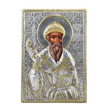 Серебряная икона Святого Спиридона 0008