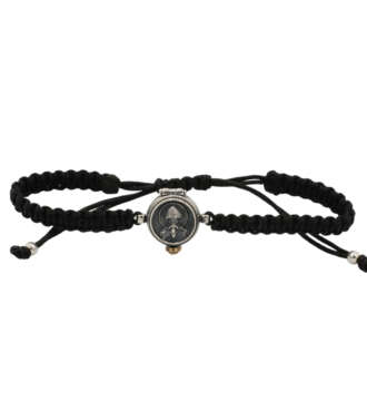 SAINT SPYRIDON BRASLET SILVER BLACK