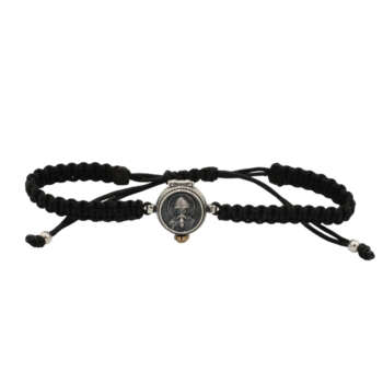SAINT SPYRIDON BRASLET SILVER BLACK