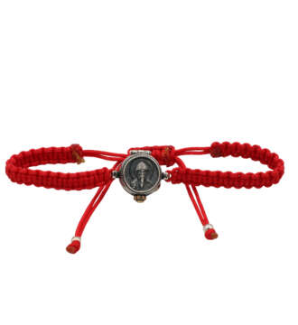 SAINT SPYRIDON SILVER BRACELET RED